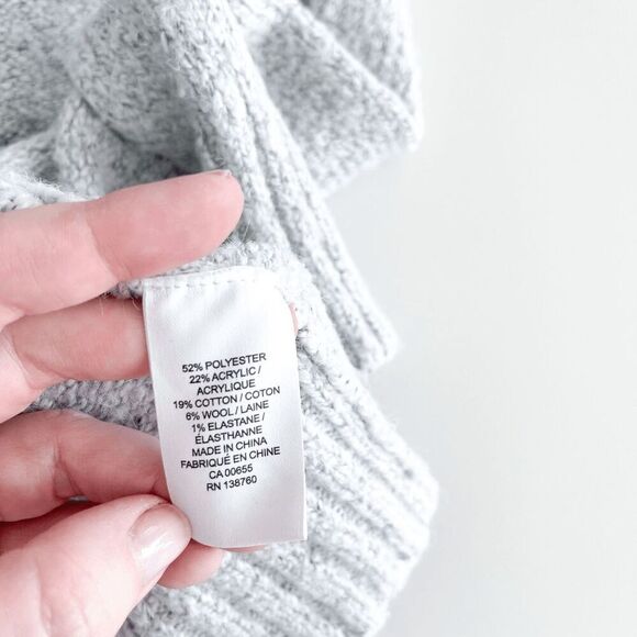 Camber & Grace Womens Floral Oversized Knit Cardigan Sweater Gray Black Medium - Picture 4 of 9